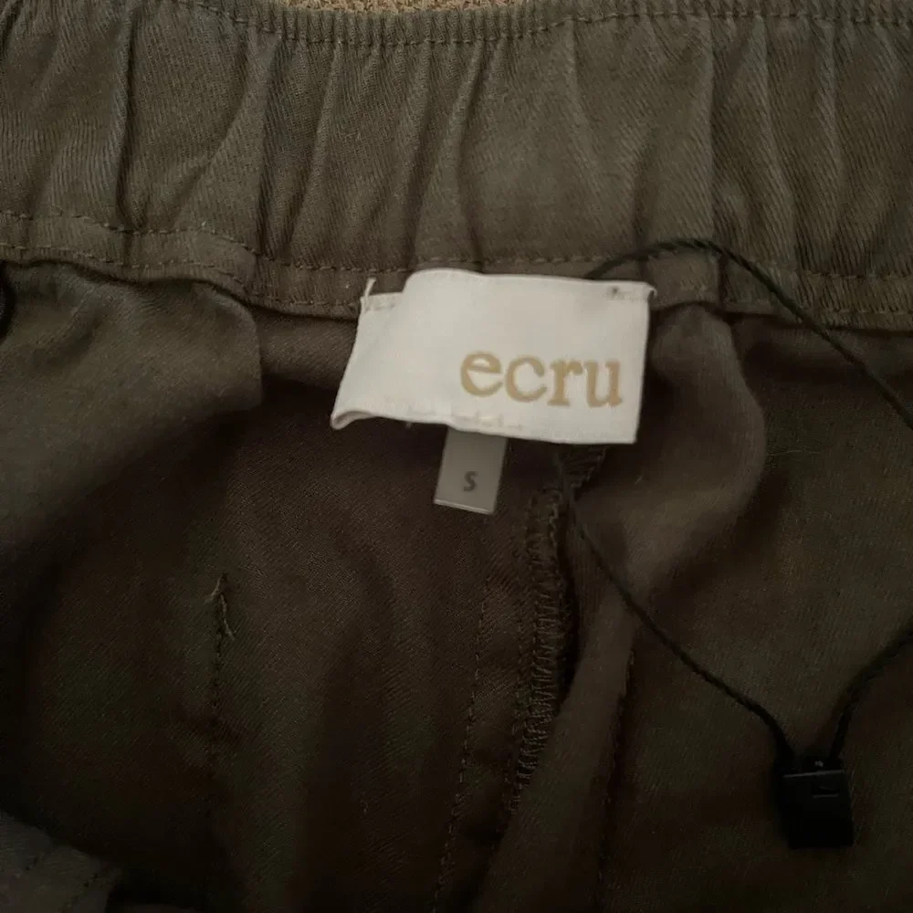Ecru army green utility pants‎ straight leg relaxed fit sz S cotton blend